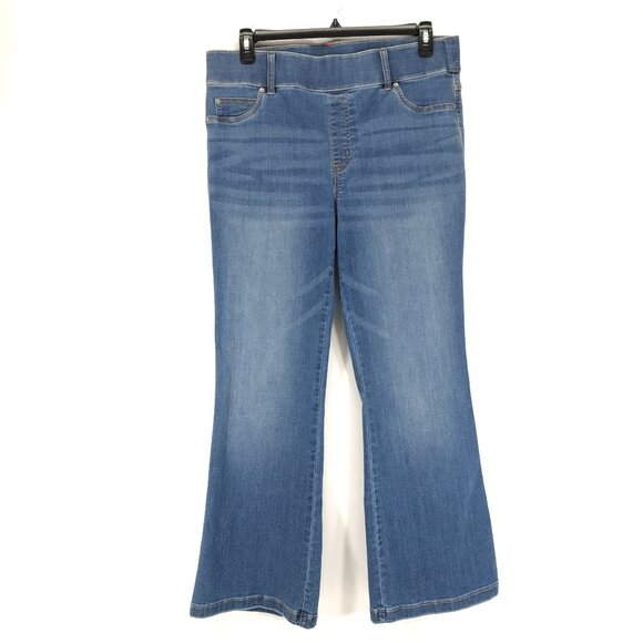 Spanx High Rise Flare Jeans Women's Plus Size 1X Stretch Denim Slimming Casual - Picture 1 of 12